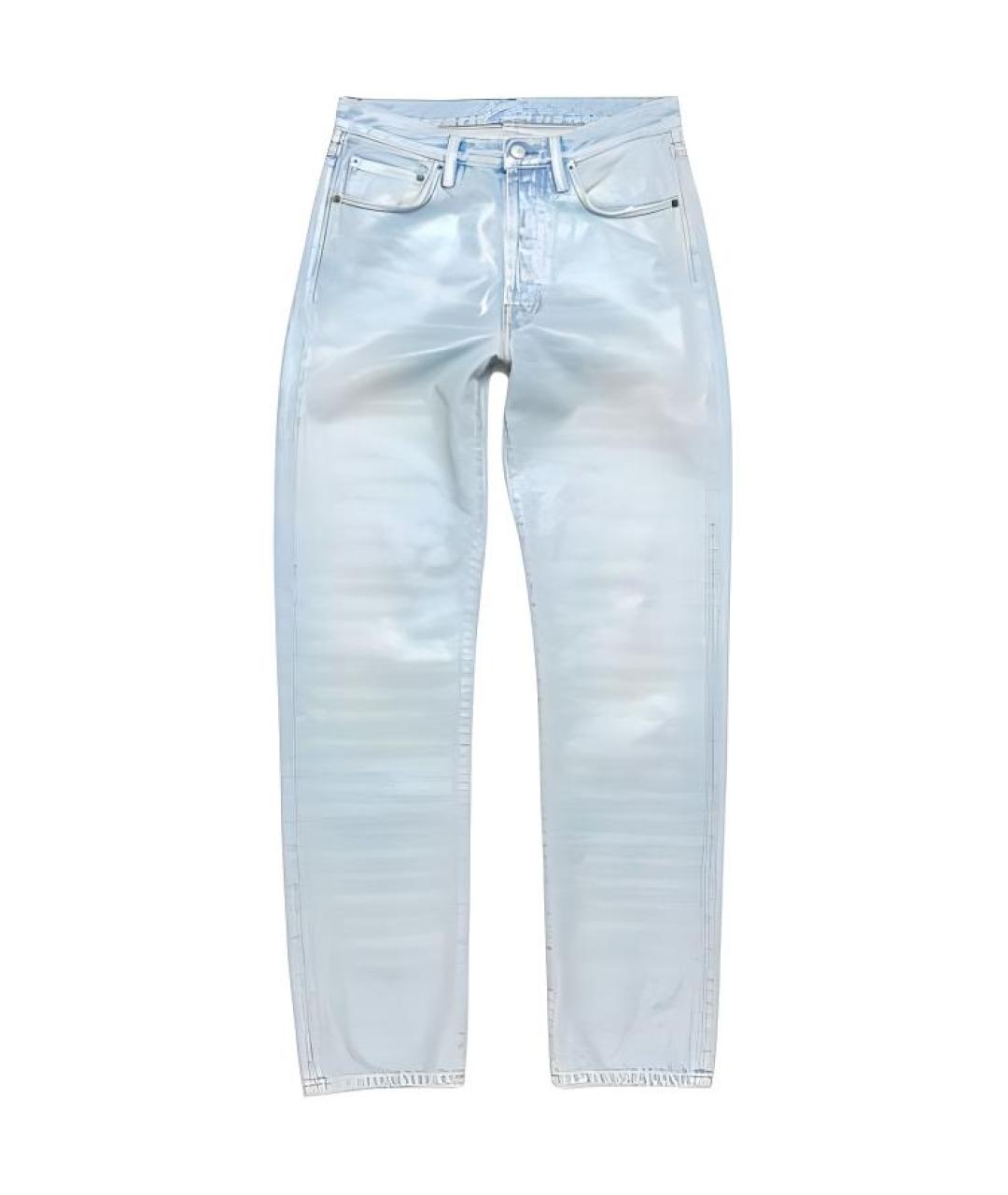 ACNE STUDIOS Голубые прямые джинсы, фото 1