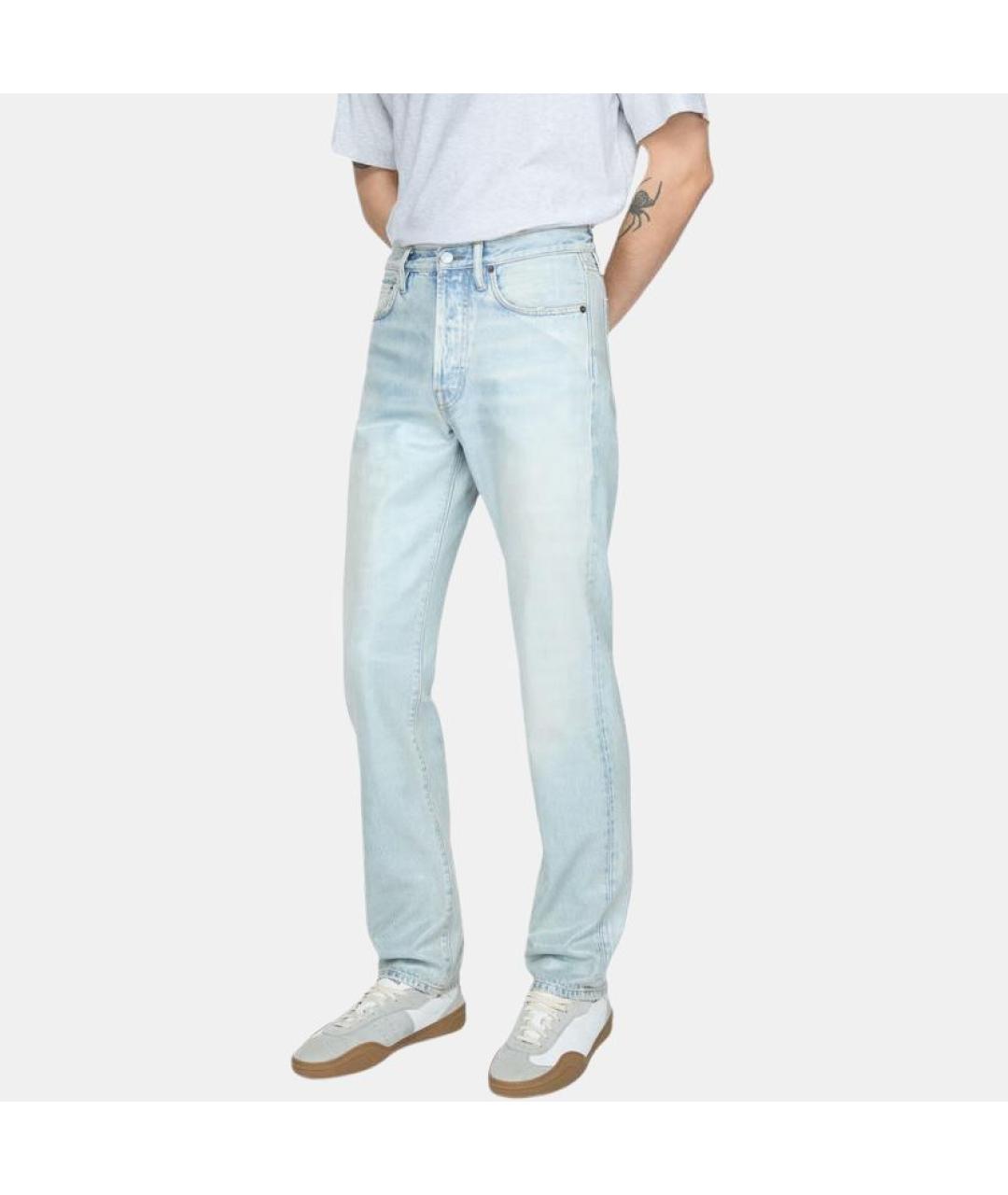 ACNE STUDIOS Голубые прямые джинсы, фото 3