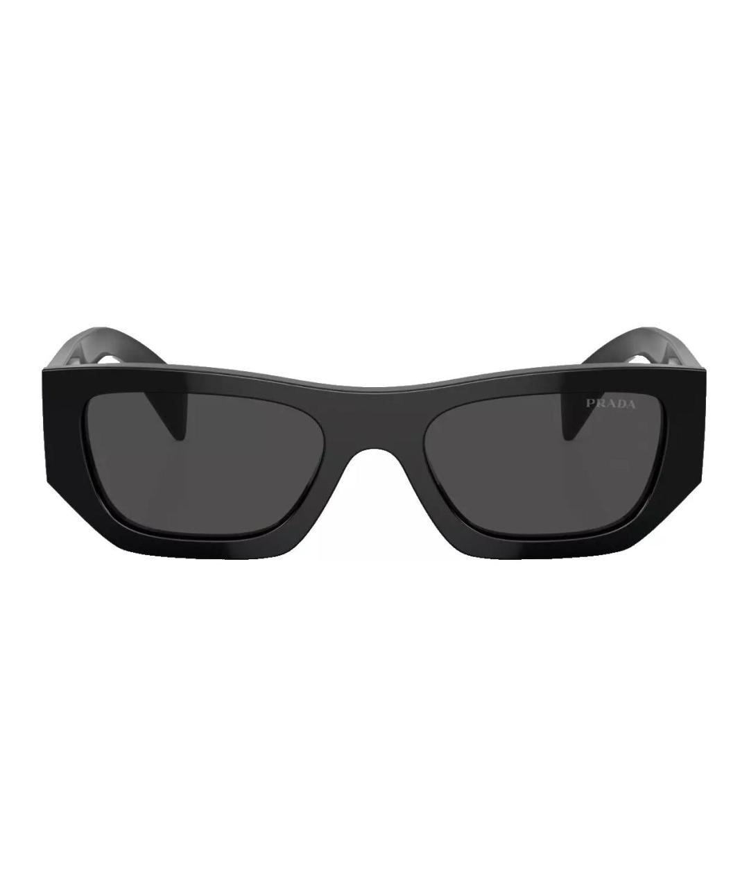 PRADA Черные пластиковые солнцезащитные очки, фото 2