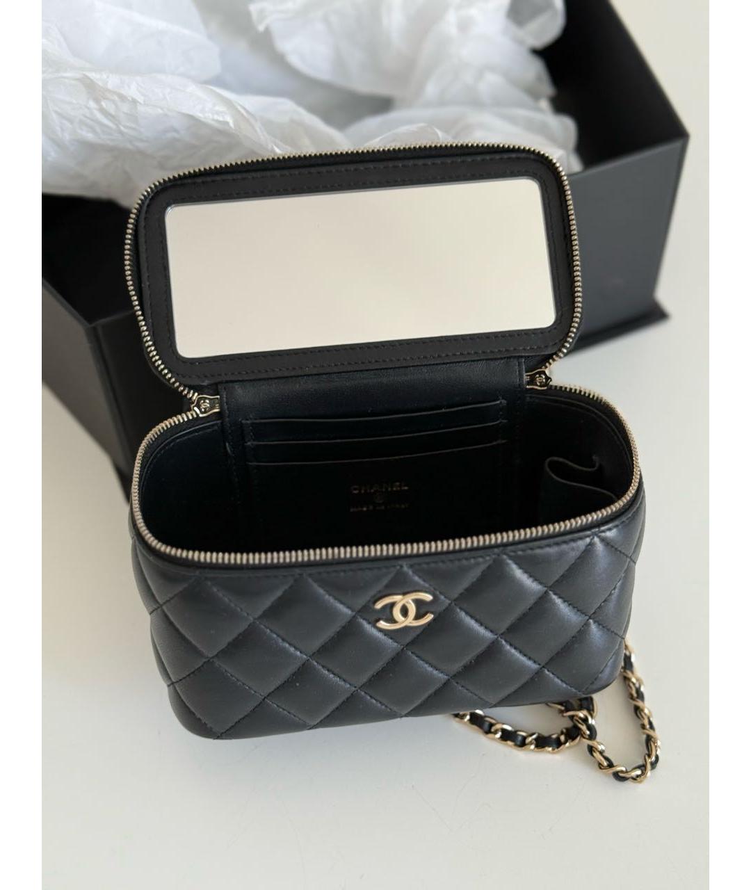 CHANEL Черная кожаная сумка через плечо, фото 4