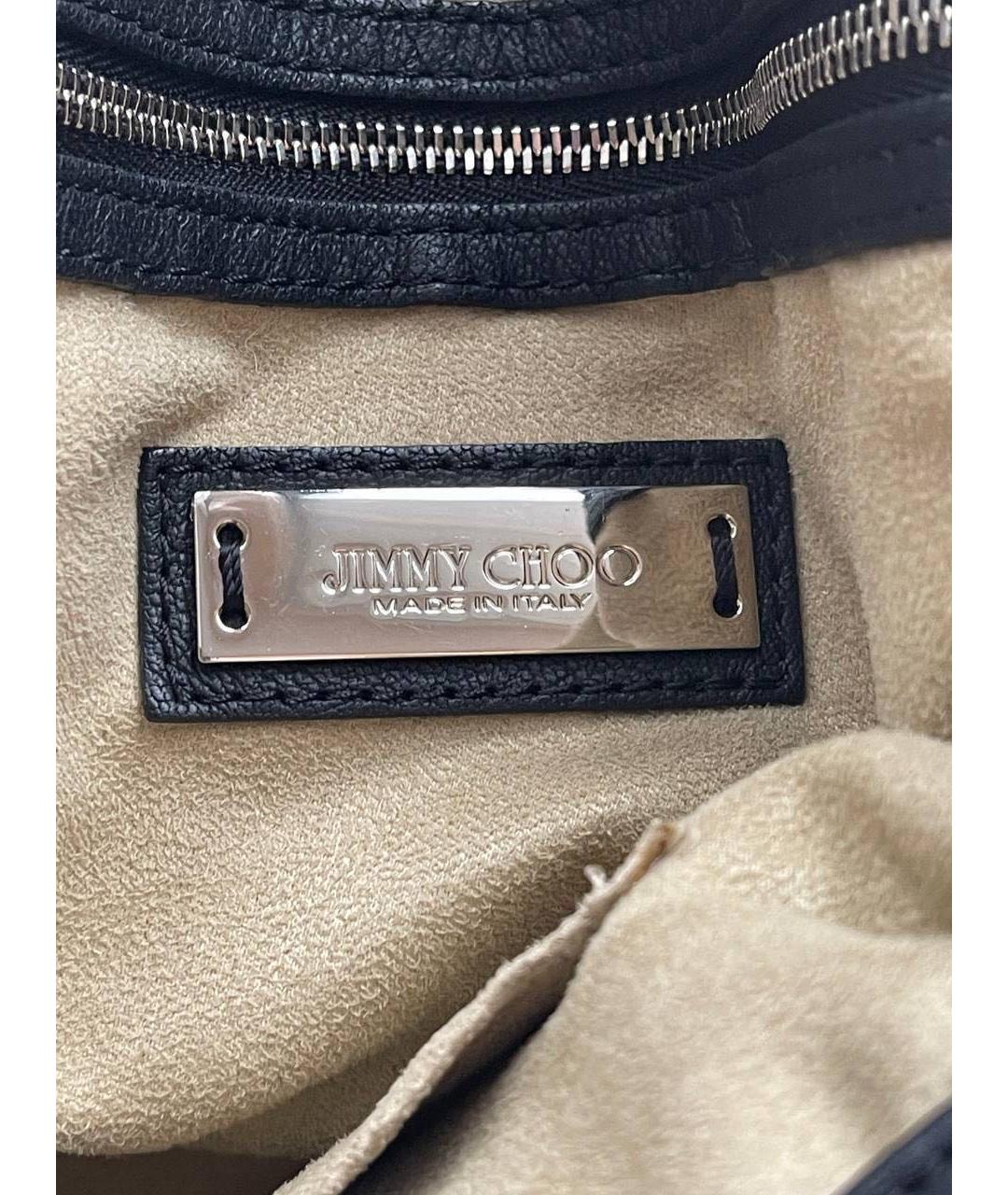 JIMMY CHOO Черная кожаная сумка тоут, фото 8