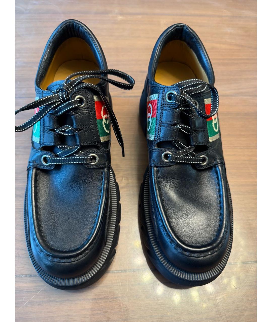 GUCCI Черные кожаные лоферы, фото 2