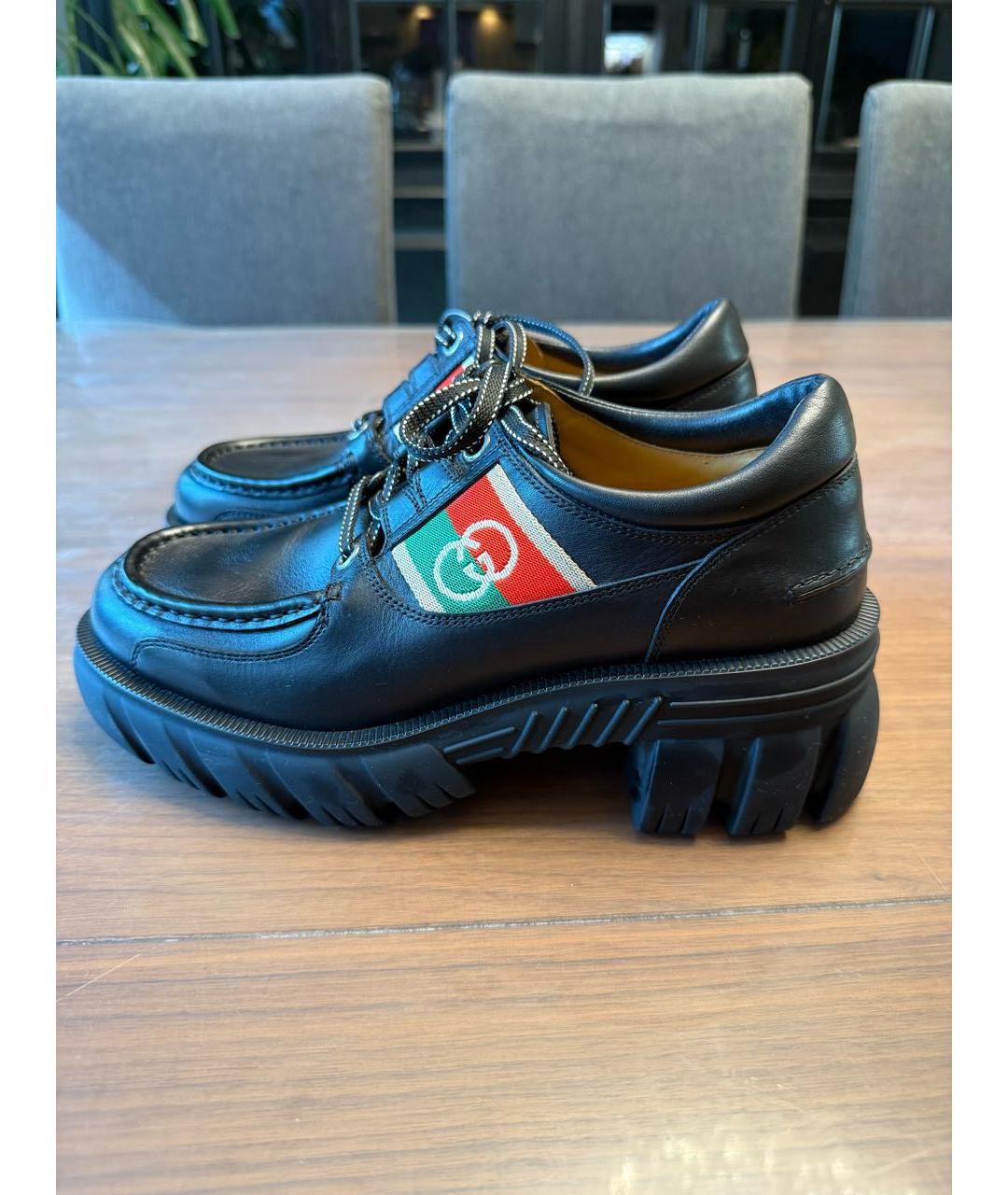 GUCCI Черные кожаные лоферы, фото 8