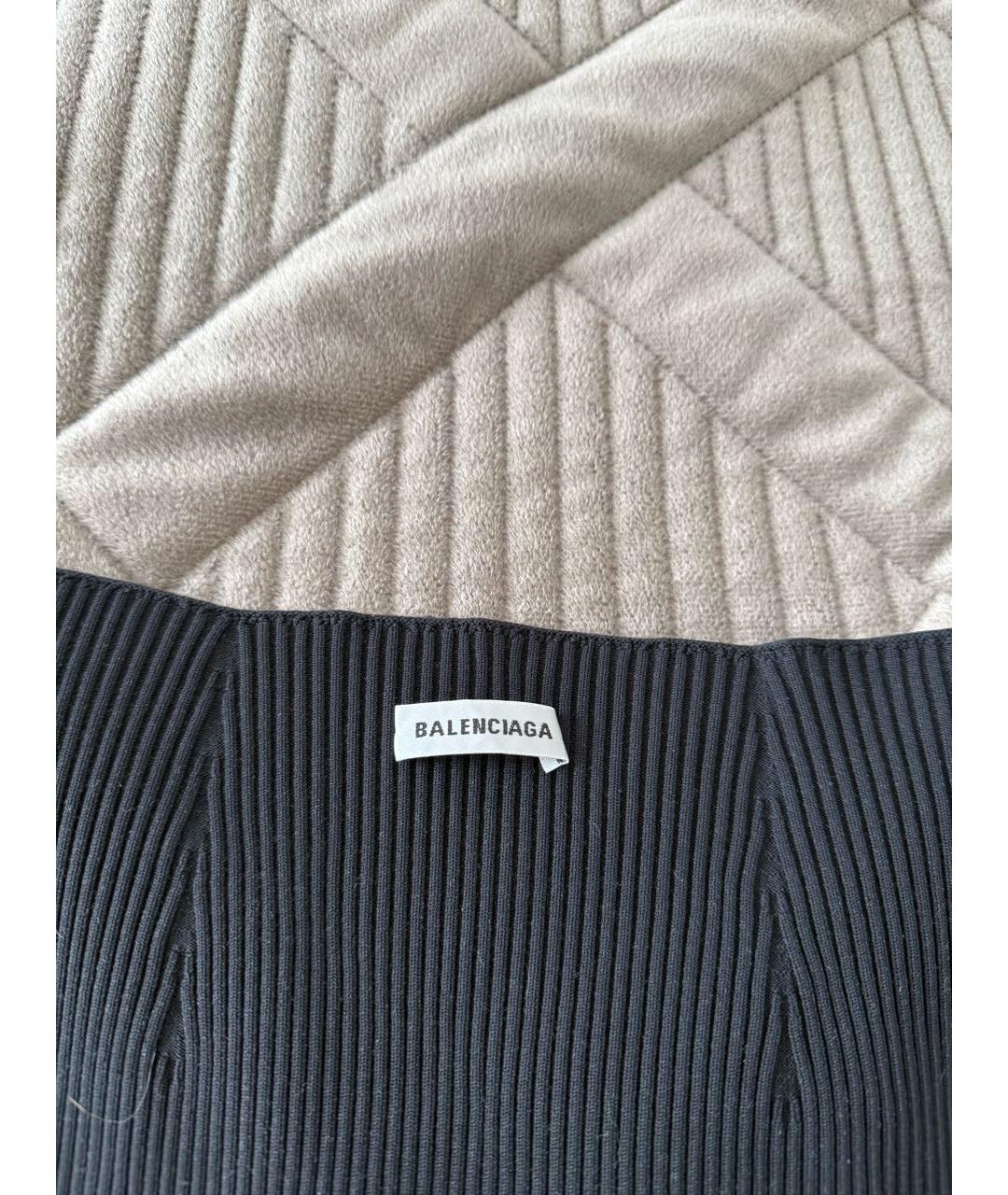 BALENCIAGA Черная юбка миди, фото 3