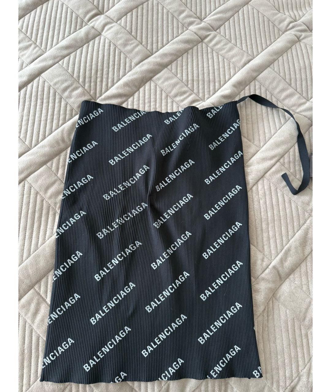 BALENCIAGA Черная юбка миди, фото 6