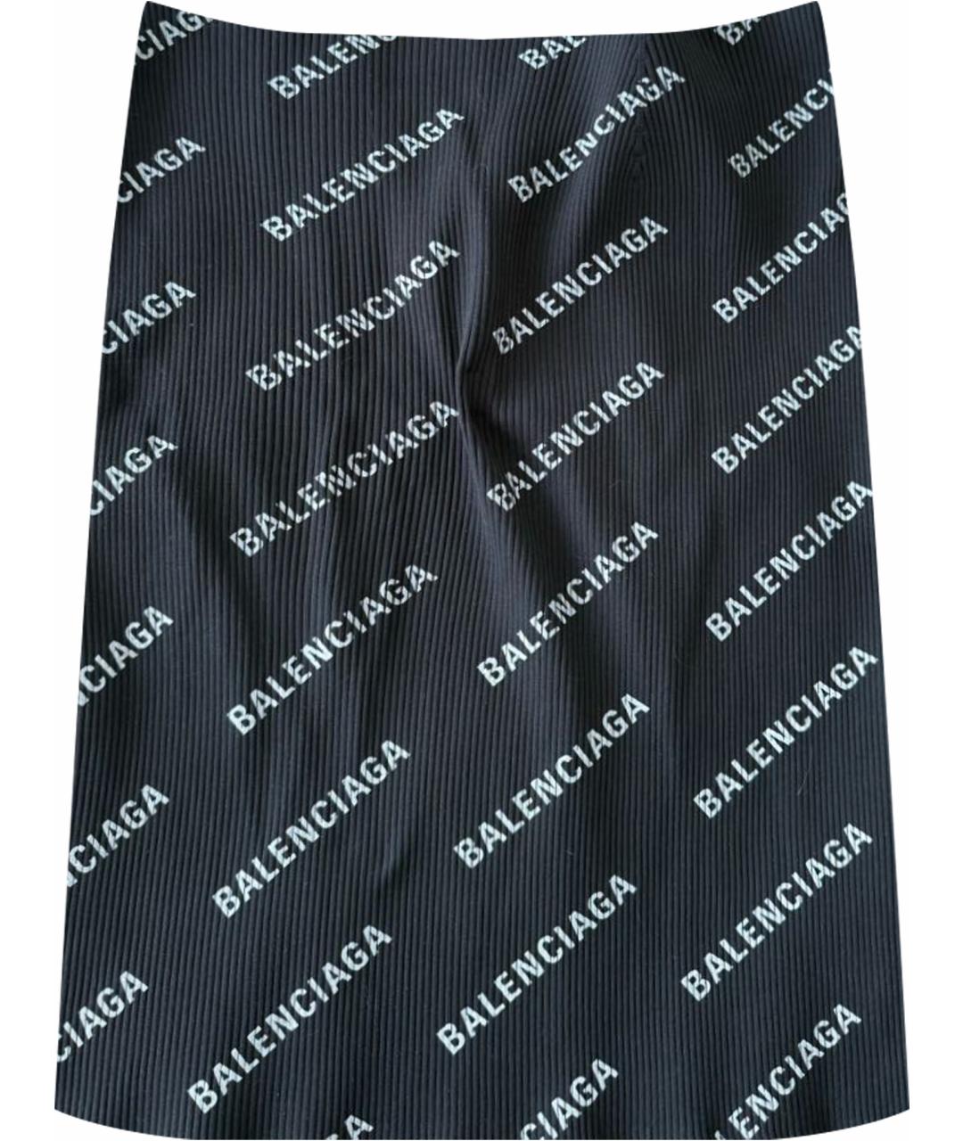 BALENCIAGA Черная юбка миди, фото 1