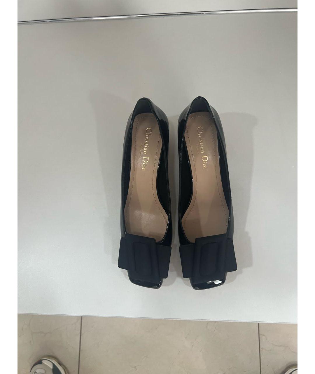 CHRISTIAN DIOR Черные туфли из лакированной кожи, фото 2