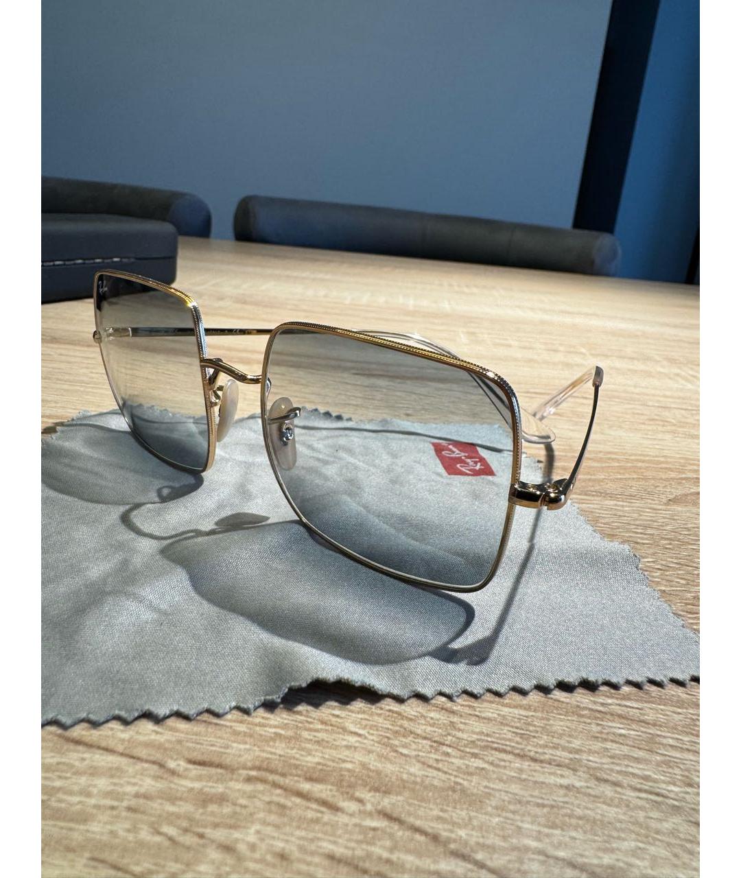 RAY BAN Голубые металлические солнцезащитные очки, фото 2