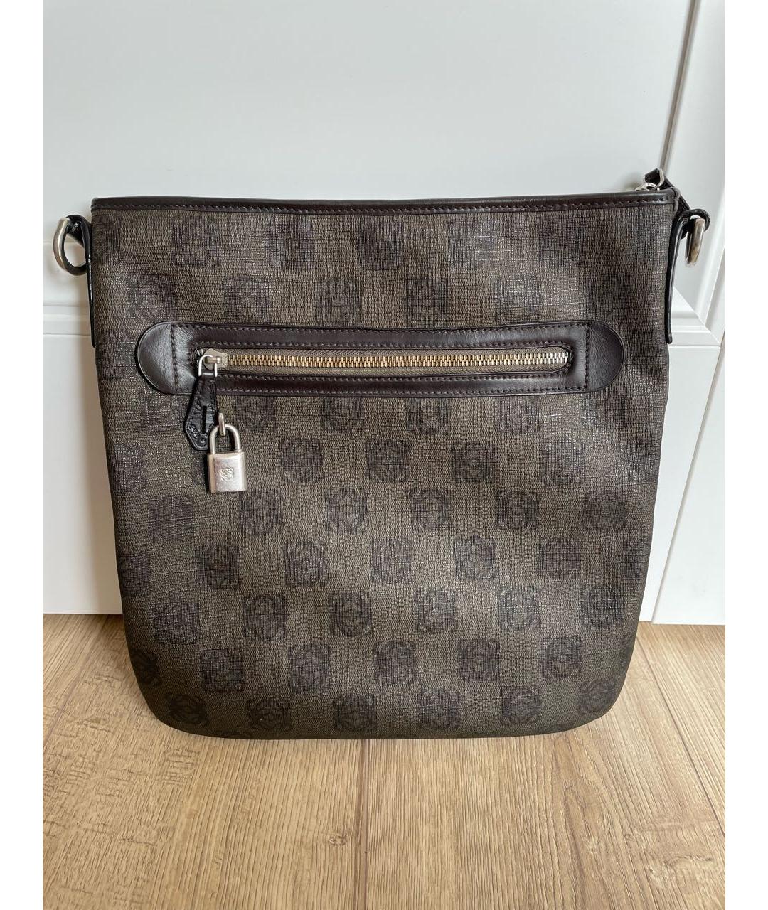 LOEWE Коричневая сумка на плечо, фото 9