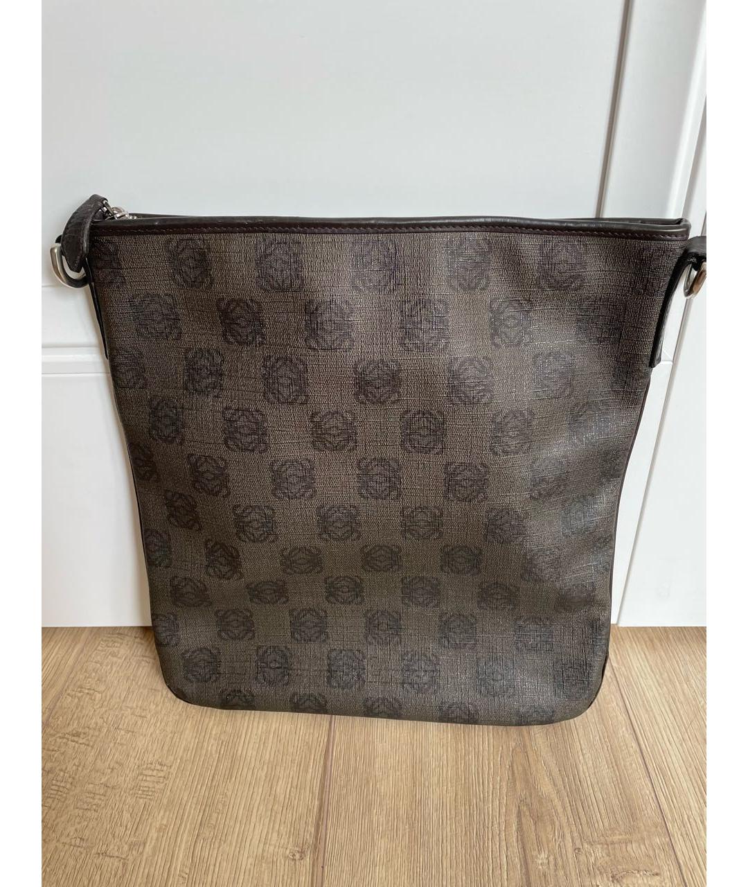 LOEWE Коричневая сумка на плечо, фото 3