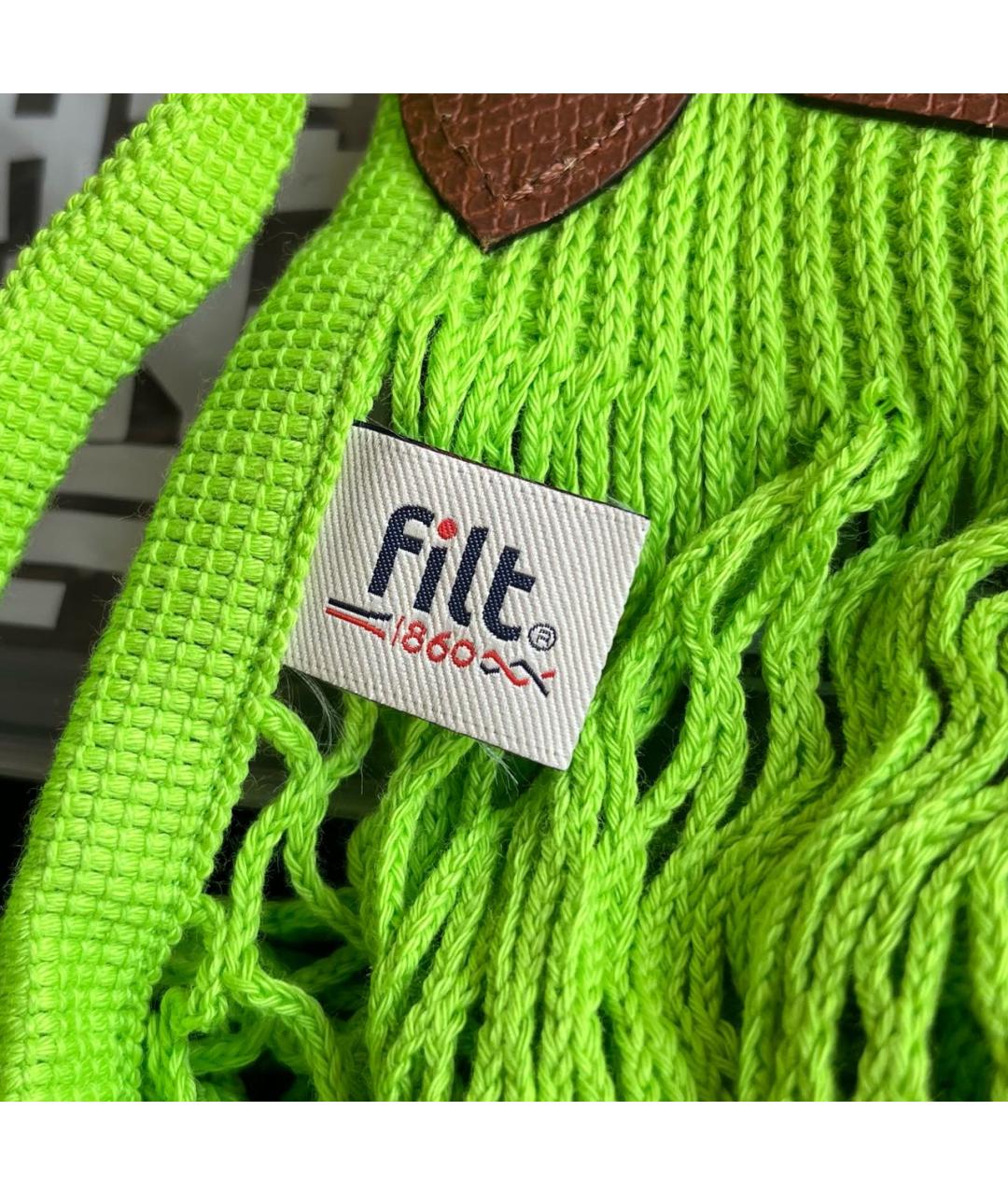 LONGCHAMP Зеленая хлопковая сумка тоут, фото 6