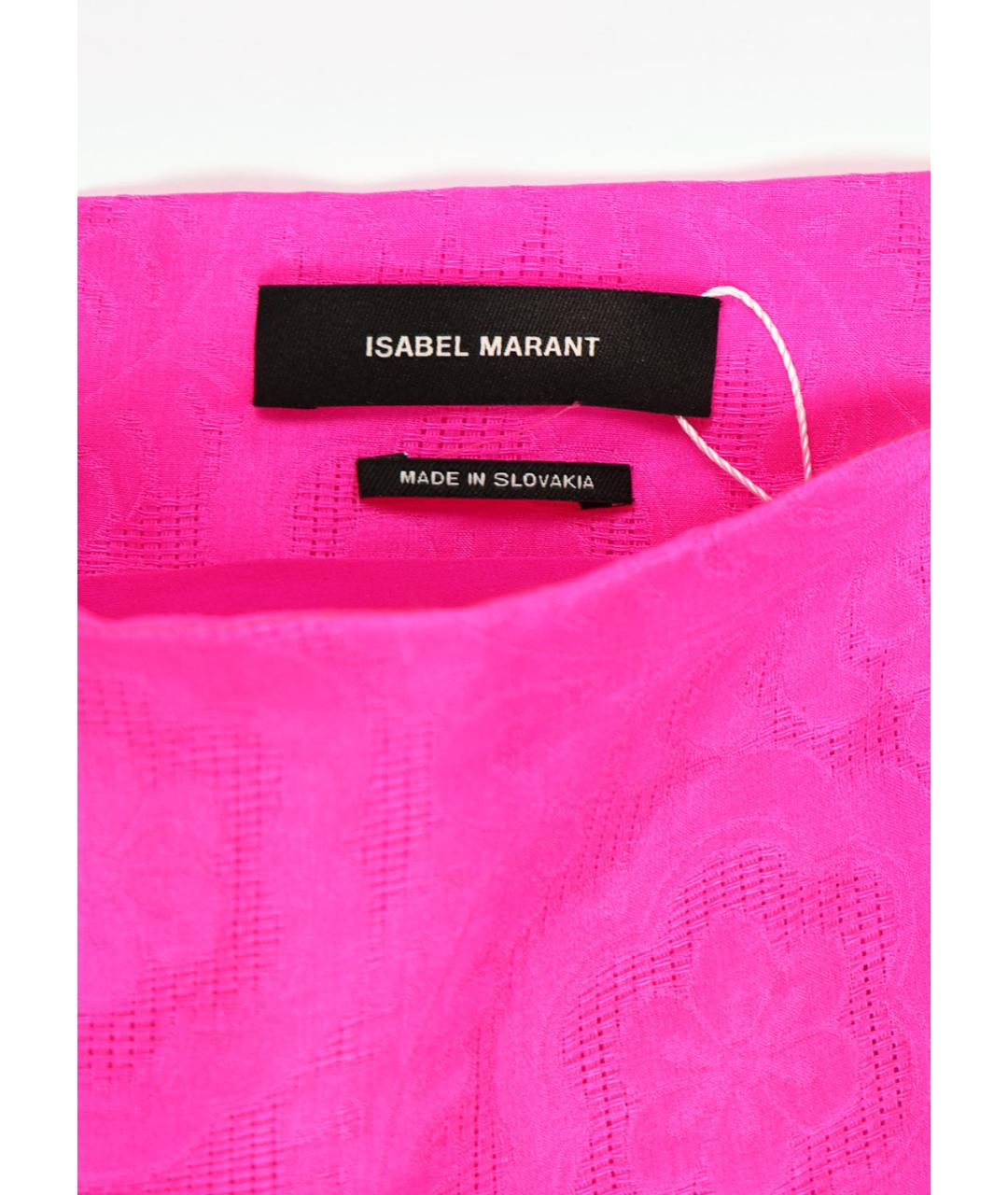 ISABEL MARANT Розовая шелковая юбка мини, фото 3