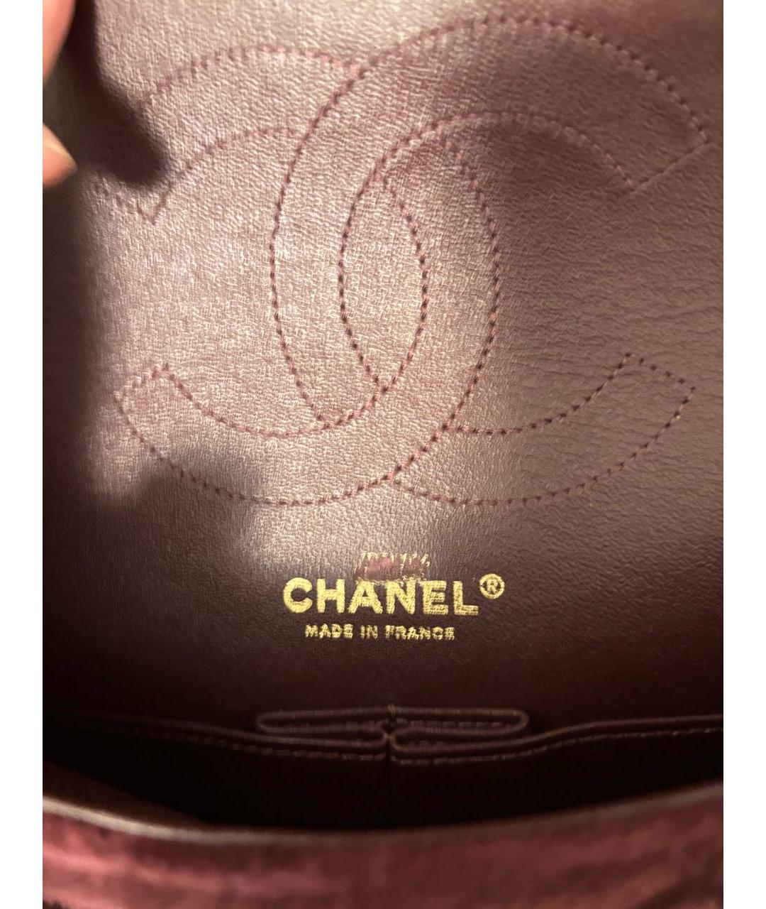 CHANEL Бордовая замшевая сумка через плечо, фото 4