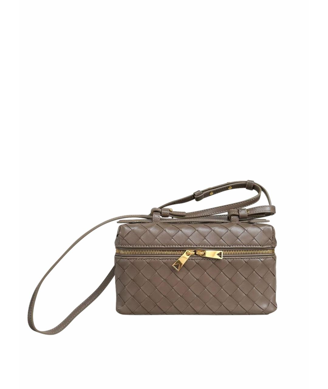 BOTTEGA VENETA Бежевая кожаная сумка через плечо, фото 1