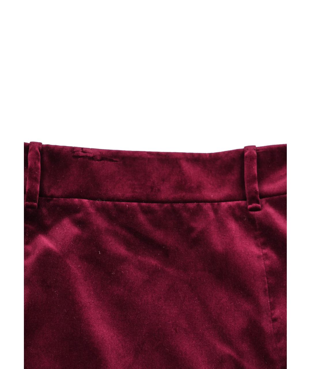GUCCI Бордовая хлопковая юбка мини, фото 4