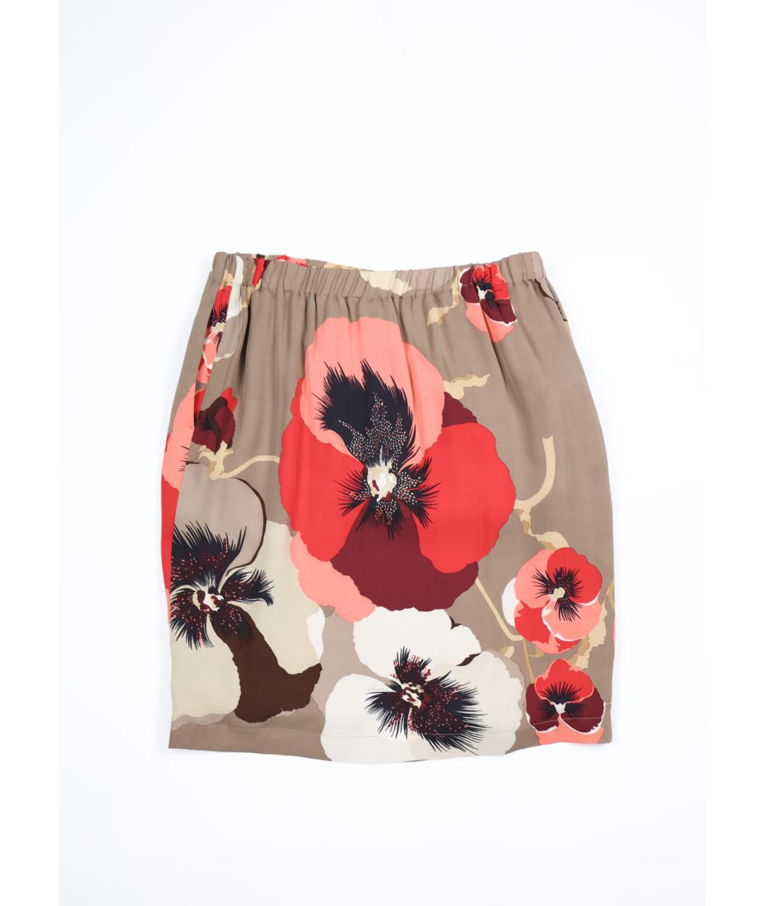 GUCCI Мульти шелковая юбка мини, фото 2