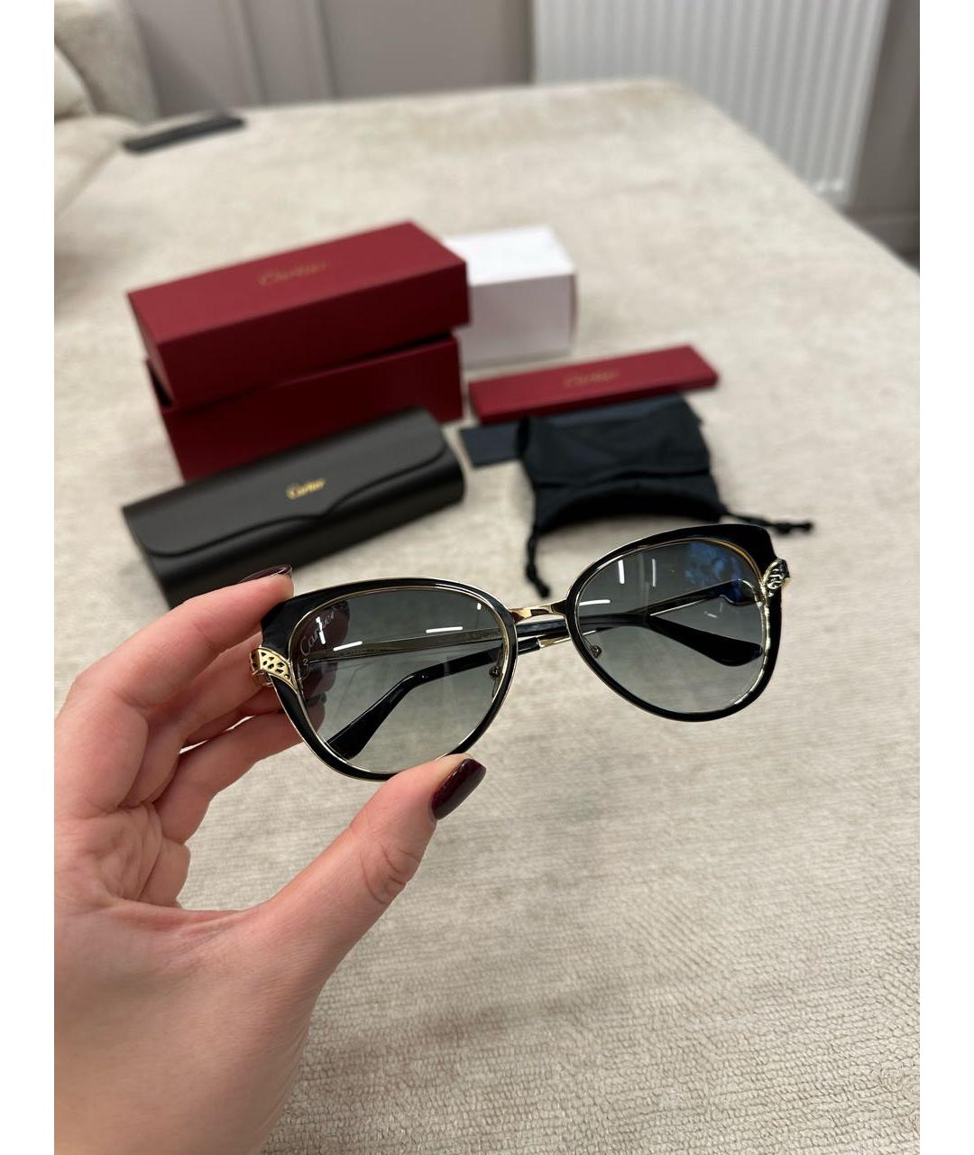 CARTIER Черные солнцезащитные очки, фото 2