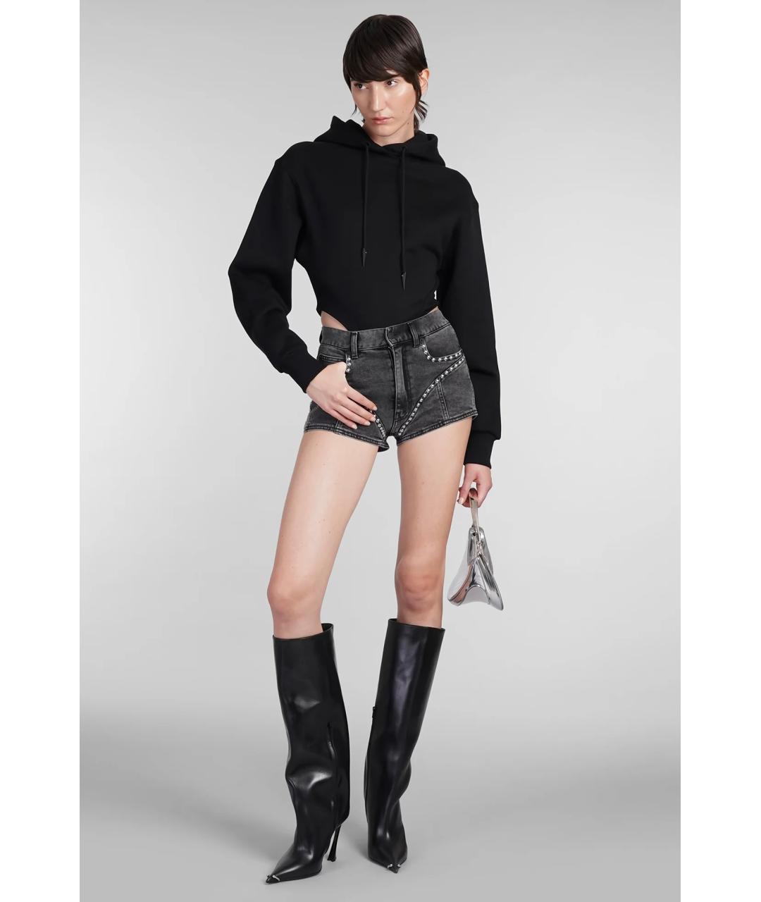 MUGLER Антрацитовые шорты, фото 2