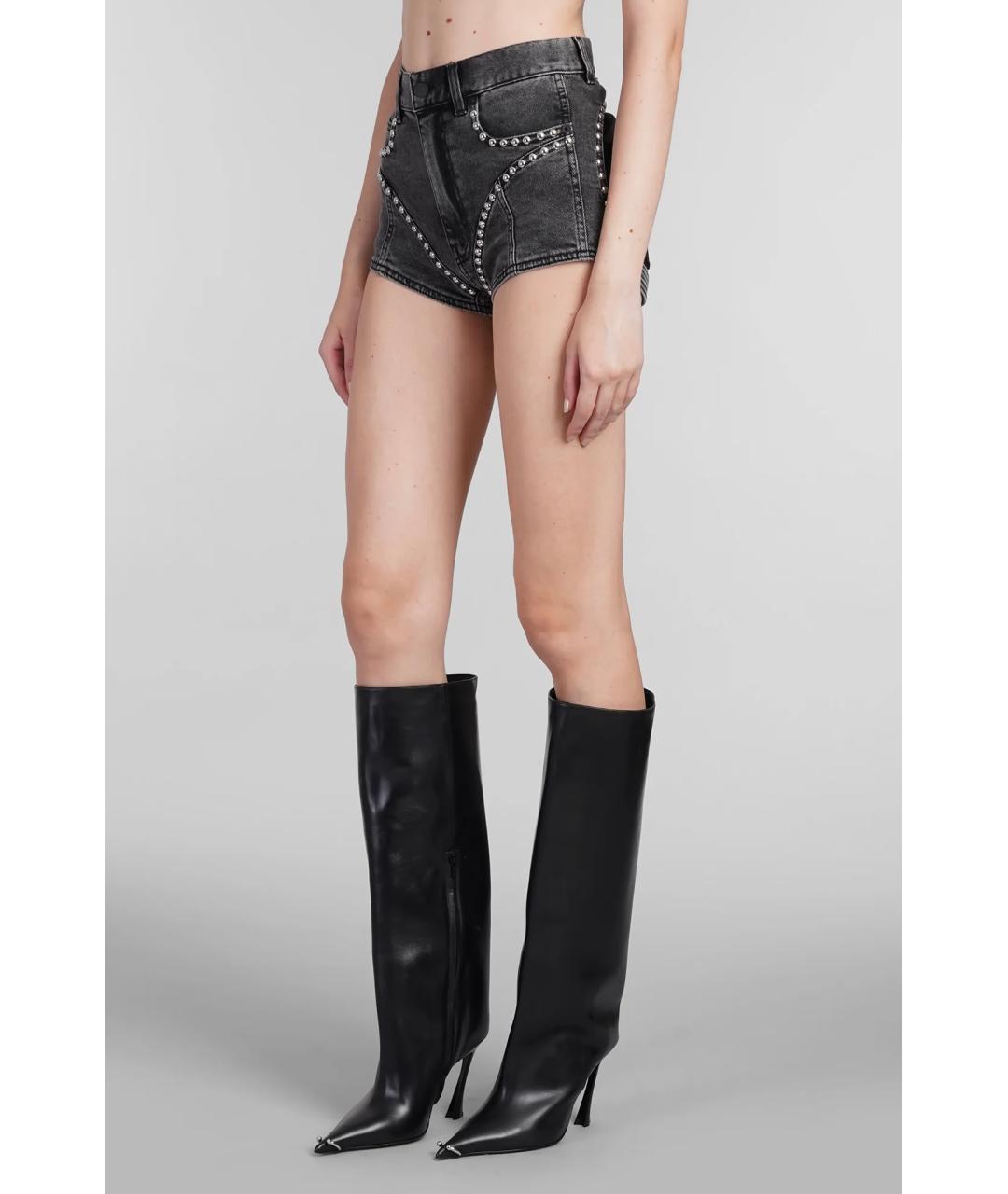 MUGLER Антрацитовые шорты, фото 4