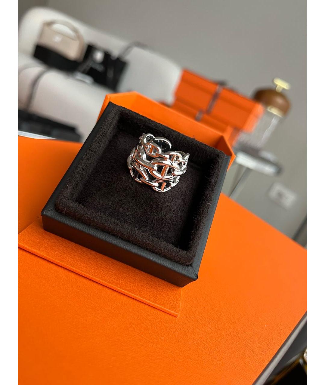 HERMES Серебряное серебряное кольцо, фото 9
