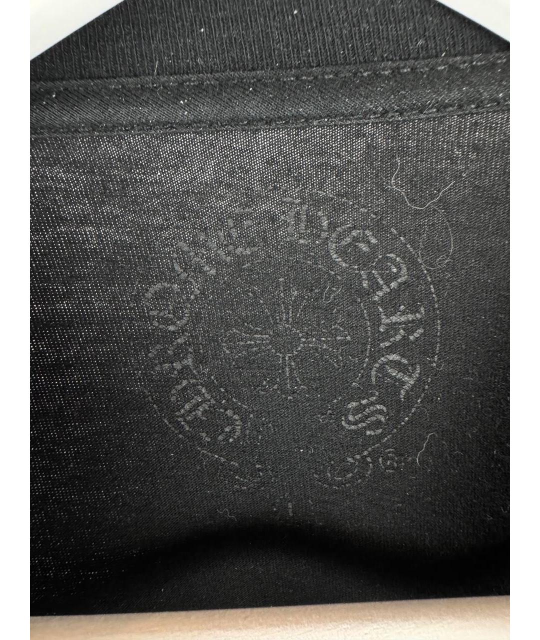 CHROME HEARTS Черная хлопковая футболка, фото 4