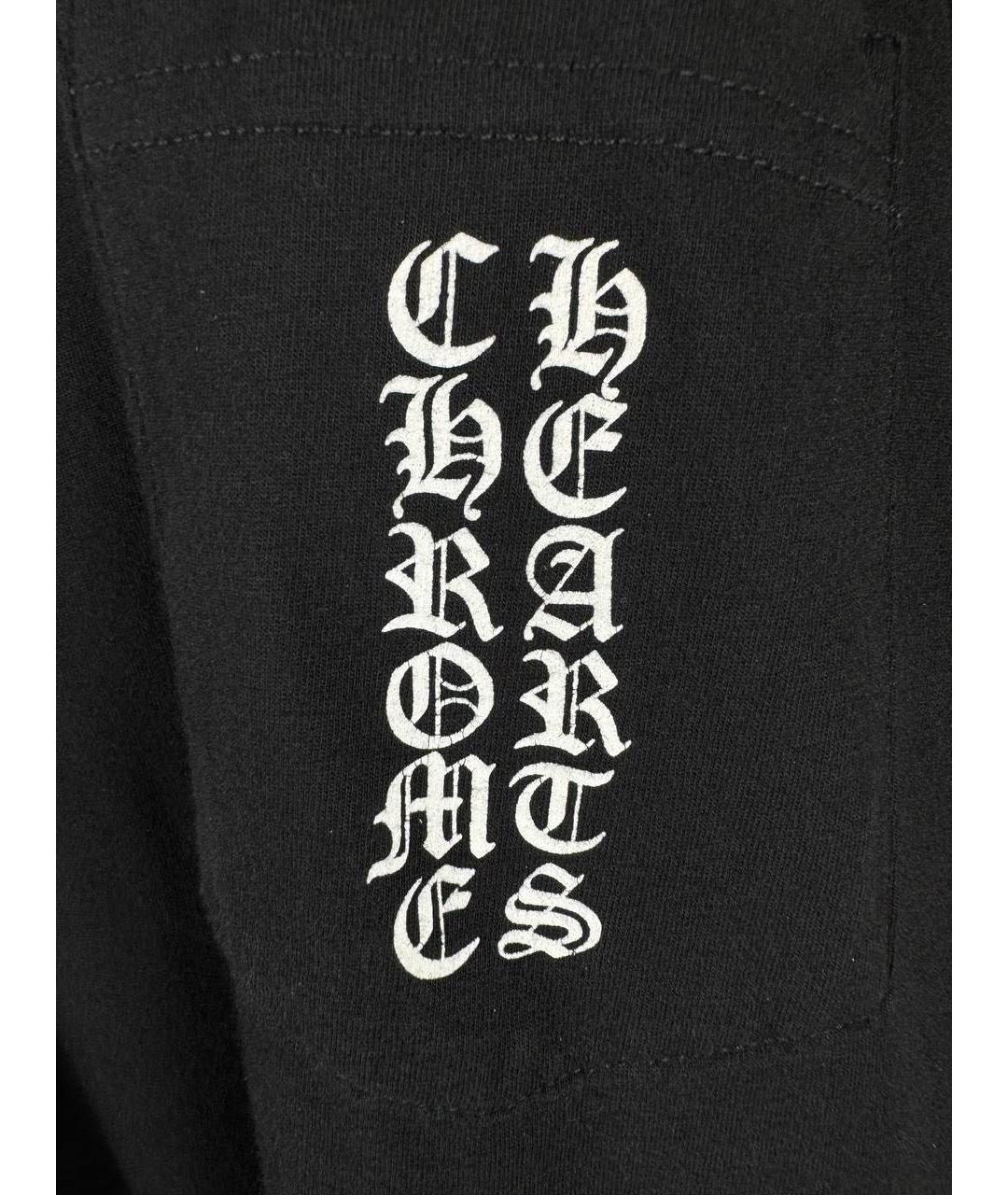 CHROME HEARTS Черная хлопковая футболка, фото 6