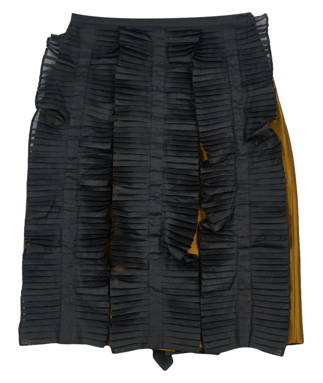 FENDI Черная хлопковая юбка мини, фото 1