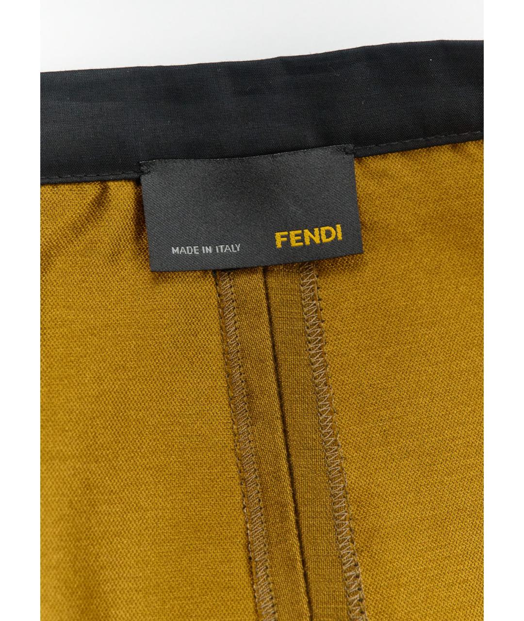 FENDI Черная хлопковая юбка мини, фото 3