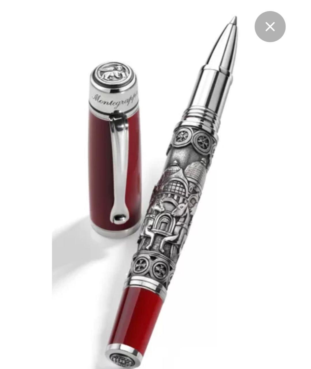 MONTEGRAPPA Бордовая металлическая шариковая ручка, фото 6