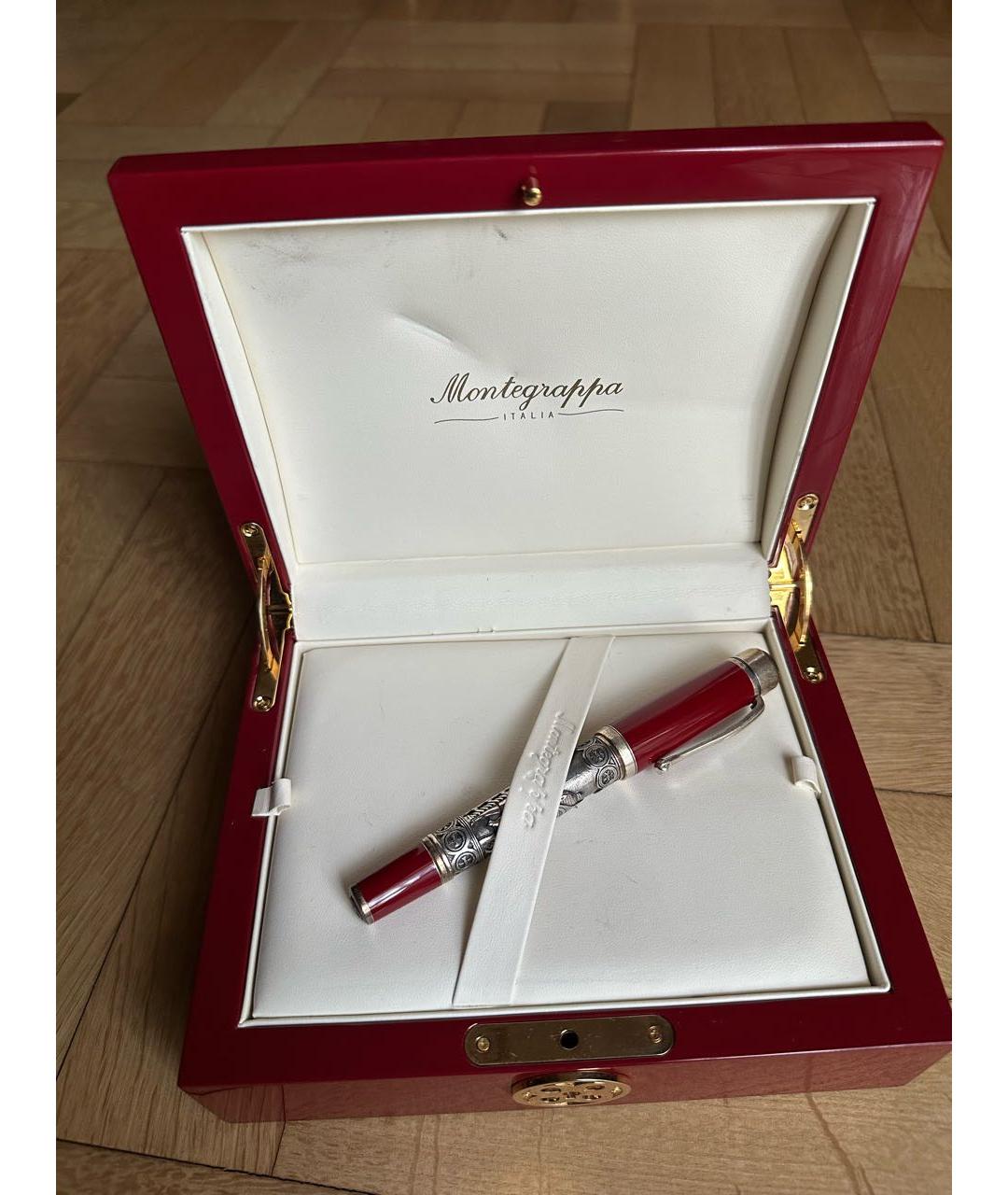 MONTEGRAPPA Бордовая металлическая шариковая ручка, фото 2