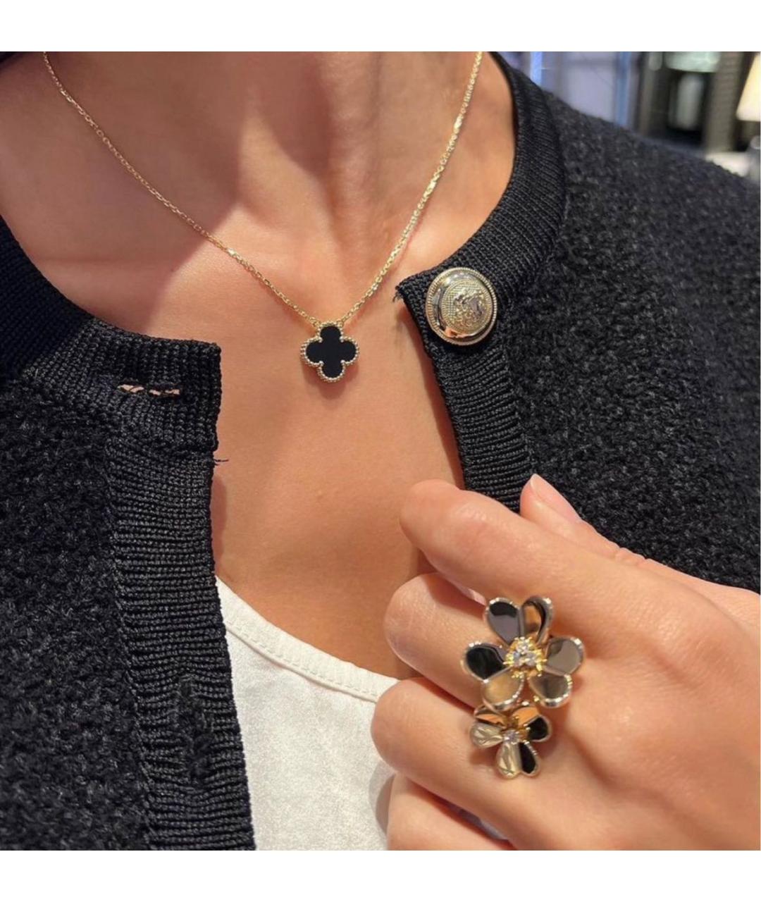 VAN CLEEF & ARPELS Черная подвеска из желтого золота, фото 5