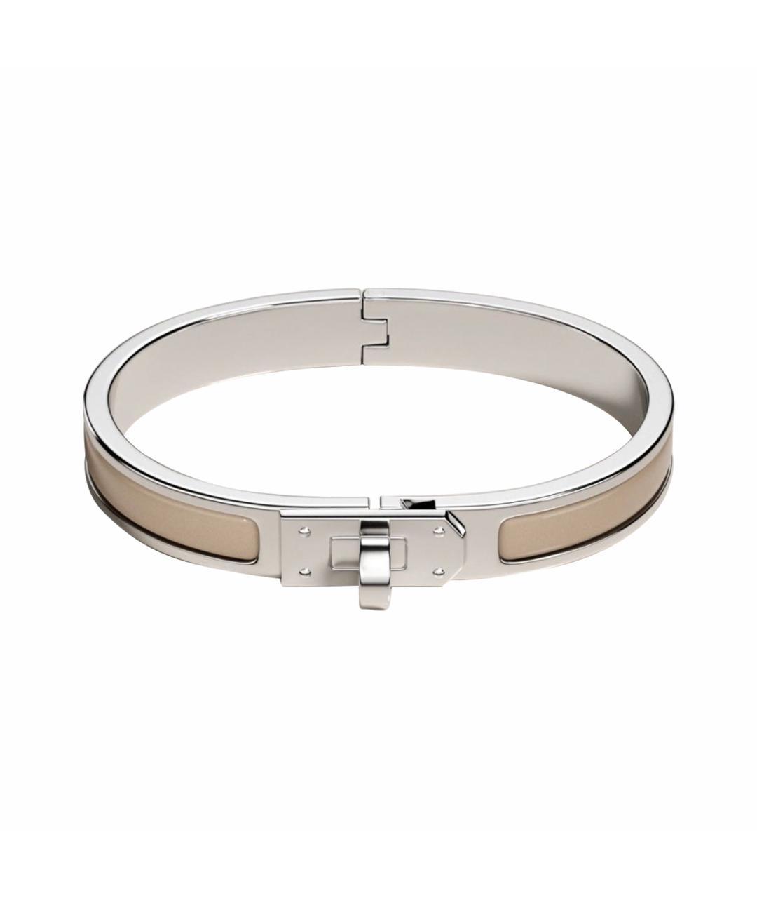 HERMES Бежевый металлический браслет, фото 1