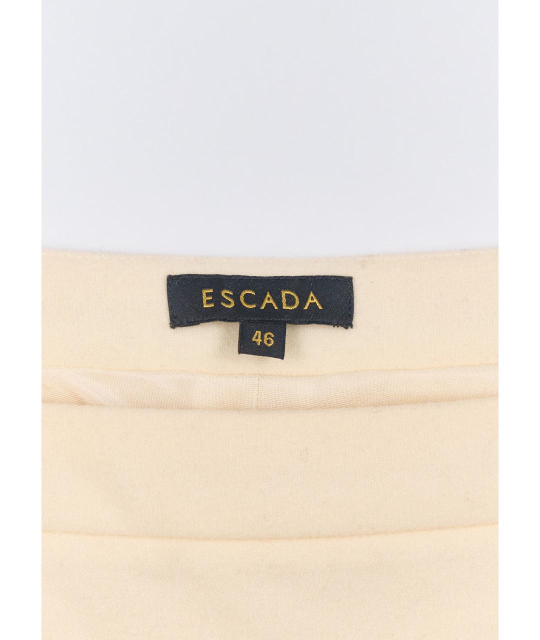 ESCADA Бежевая шерстяная юбка миди, фото 3