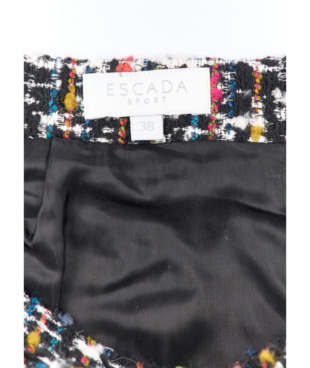 ESCADA Мульти полиэстеровая юбка мини, фото 3