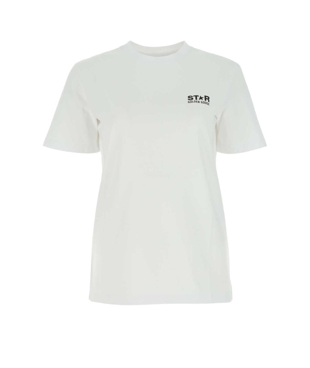 GOLDEN GOOSE DELUXE BRAND Белая хлопковая футболка, фото 1