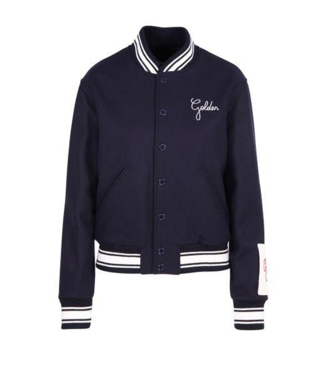 GOLDEN GOOSE DELUXE BRAND Темно-синяя шерстяная куртка, фото 1