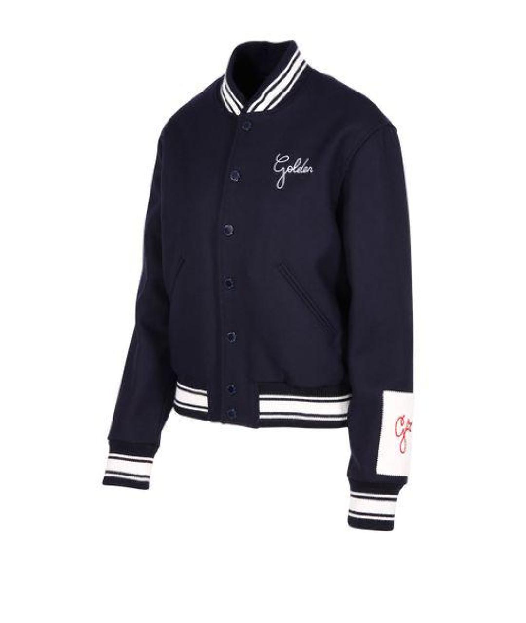 GOLDEN GOOSE DELUXE BRAND Темно-синяя шерстяная куртка, фото 3