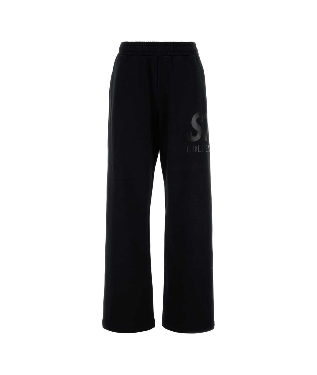 GOLDEN GOOSE DELUXE BRAND Черные хлопковые прямые брюки, фото 1