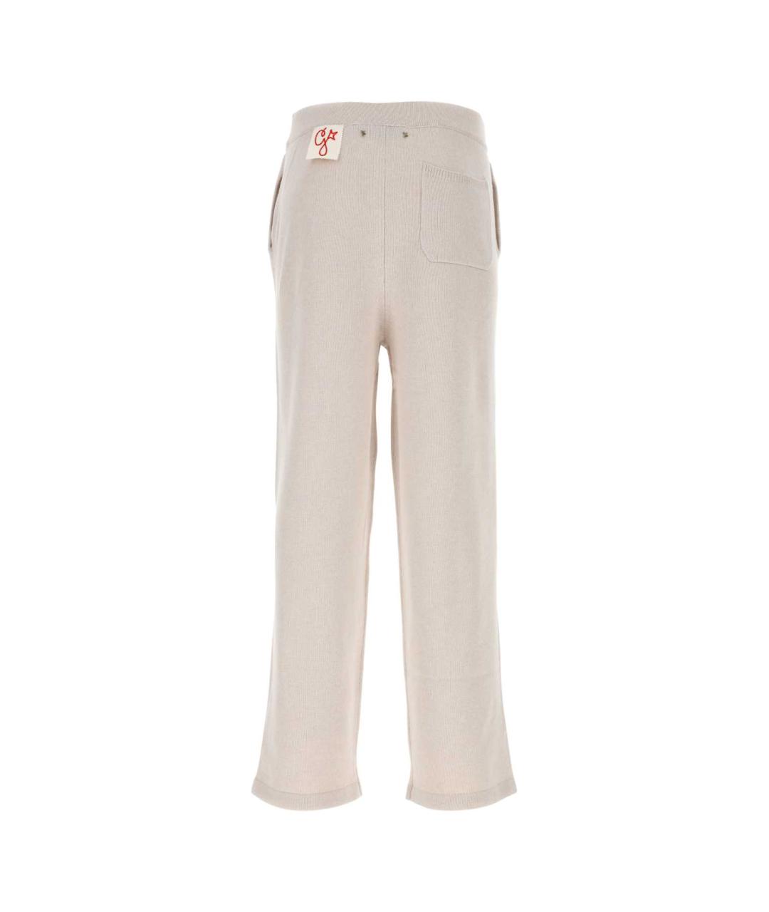 GOLDEN GOOSE DELUXE BRAND Бежевые кашемировые прямые брюки, фото 2