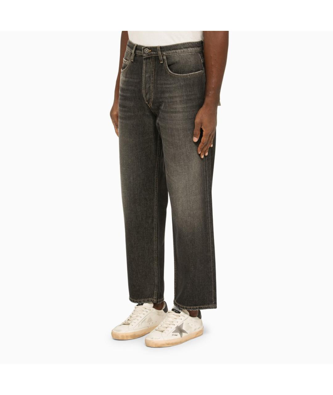 GOLDEN GOOSE DELUXE BRAND Черные хлопковые прямые джинсы, фото 3