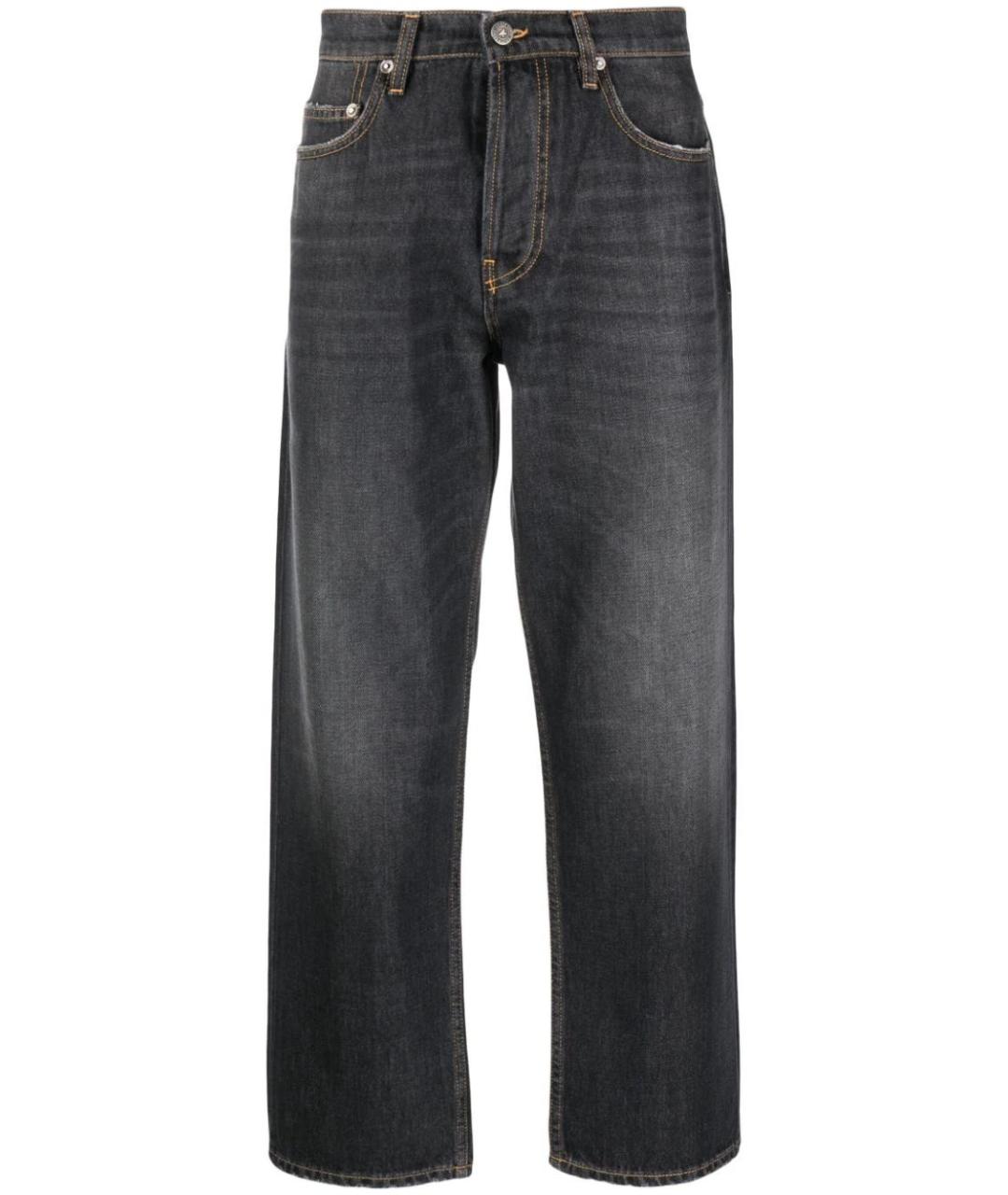 GOLDEN GOOSE DELUXE BRAND Черные хлопковые прямые джинсы, фото 1