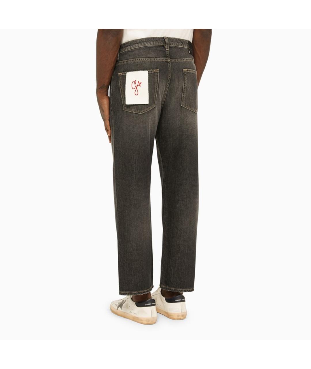 GOLDEN GOOSE DELUXE BRAND Черные хлопковые прямые джинсы, фото 4