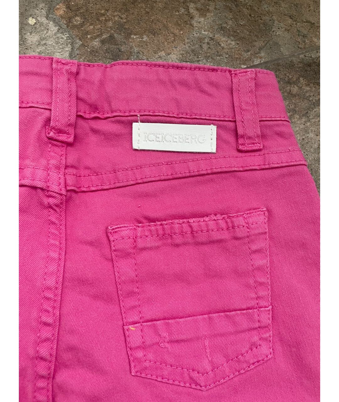 ICEBERG Розовые хлопковые детские джинсы, фото 3