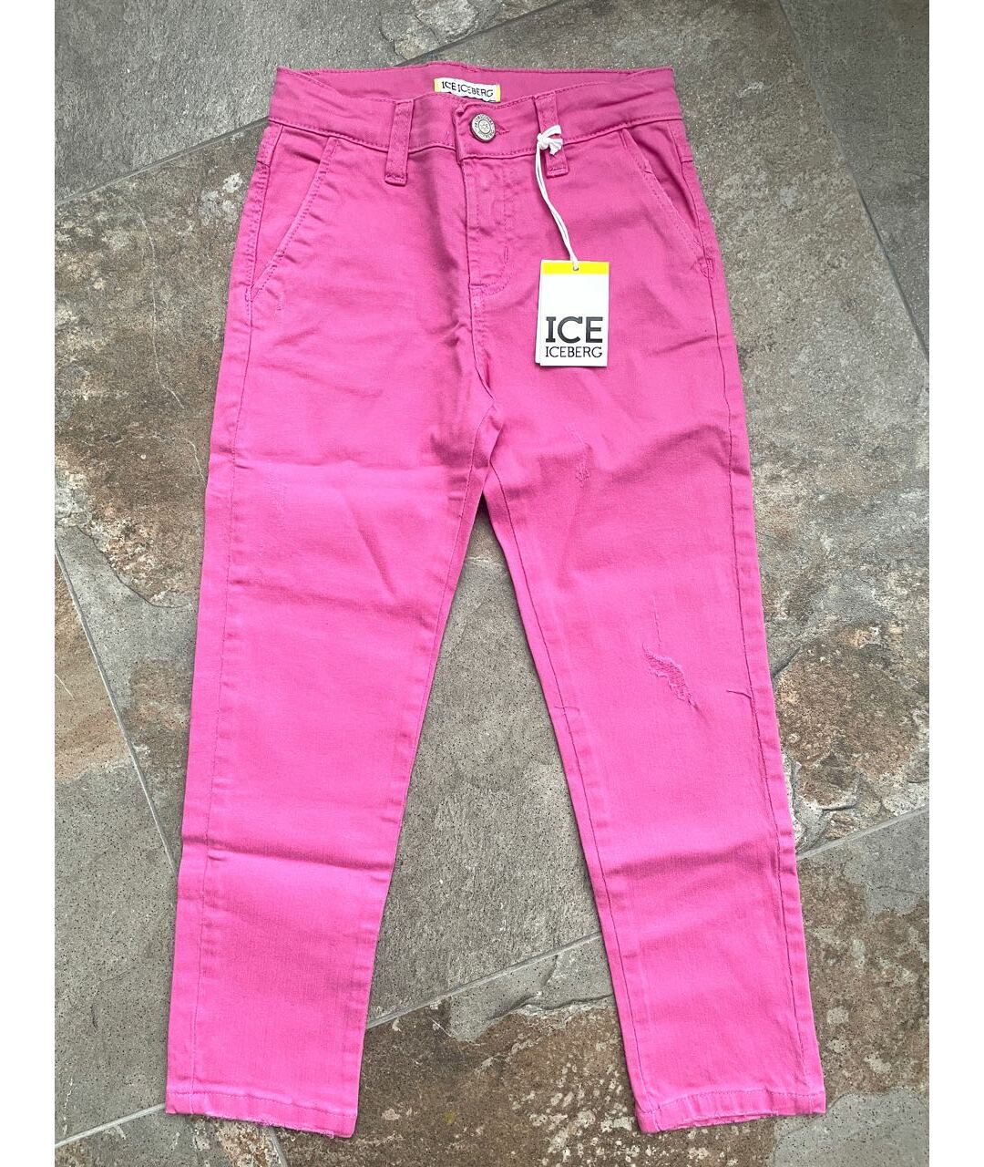 ICEBERG Розовые хлопковые детские джинсы, фото 5