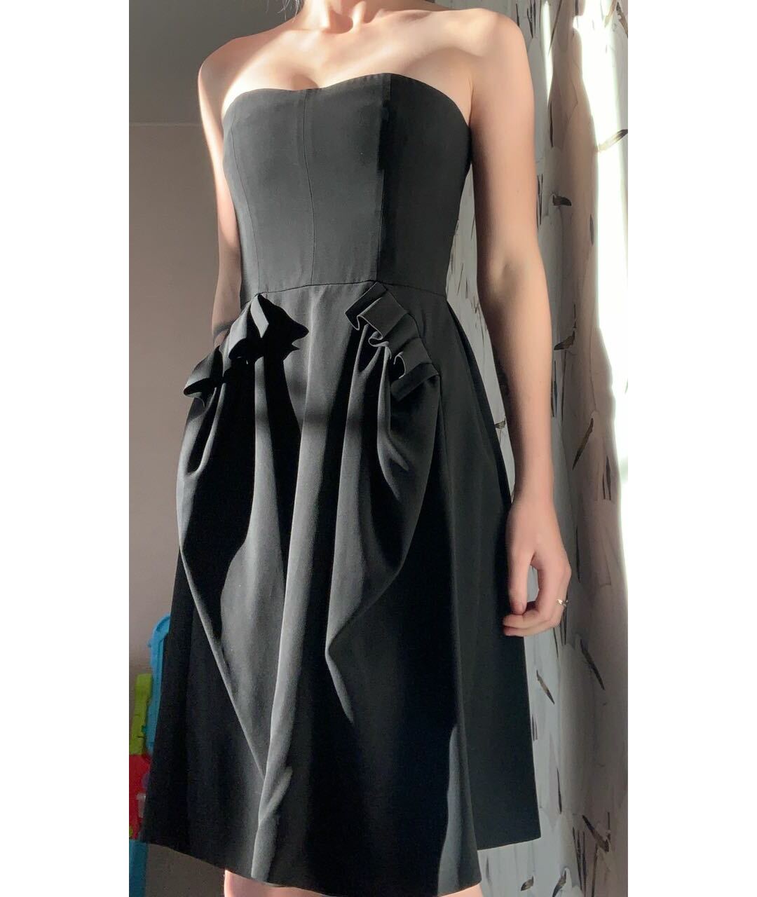 SAINT LAURENT Черное вискозное коктейльное платье, фото 6