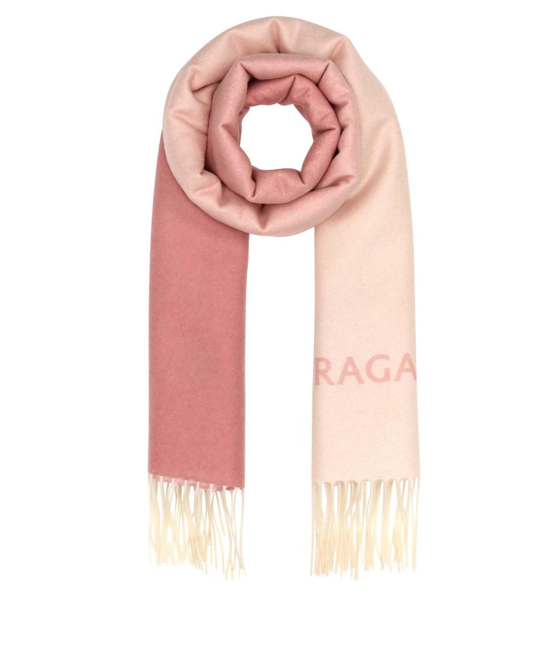 FERRAGAMO Розовый кашемировый шарф, фото 1