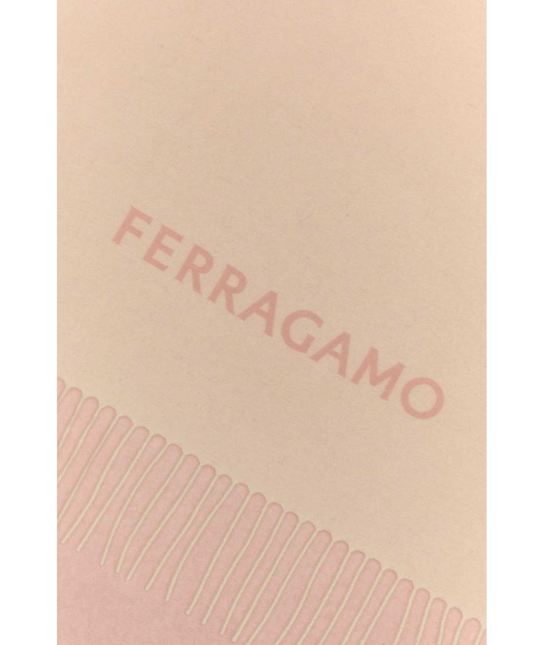 FERRAGAMO Розовый кашемировый шарф, фото 2