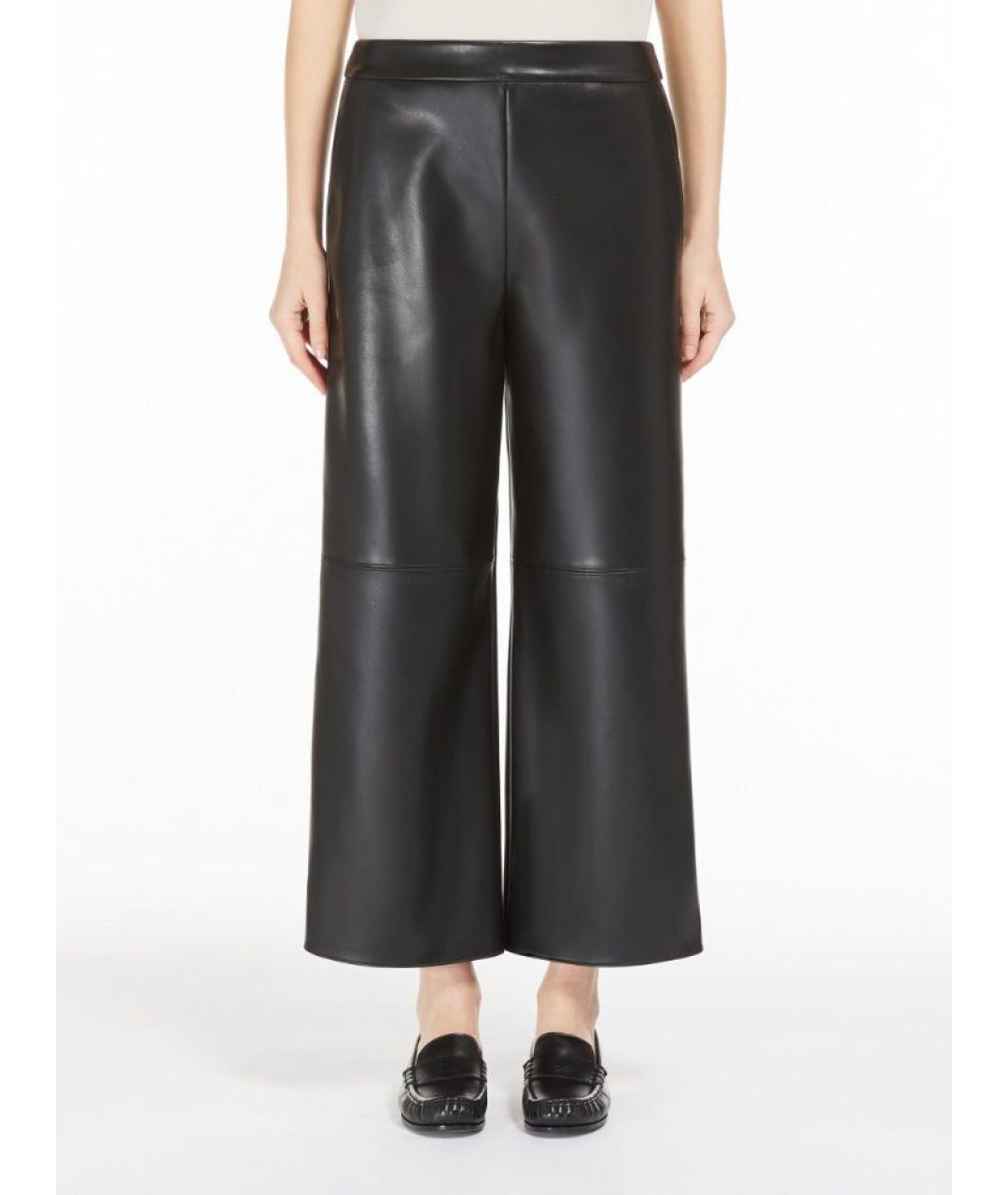 'S MAX MARA Черные прямые брюки, фото 2