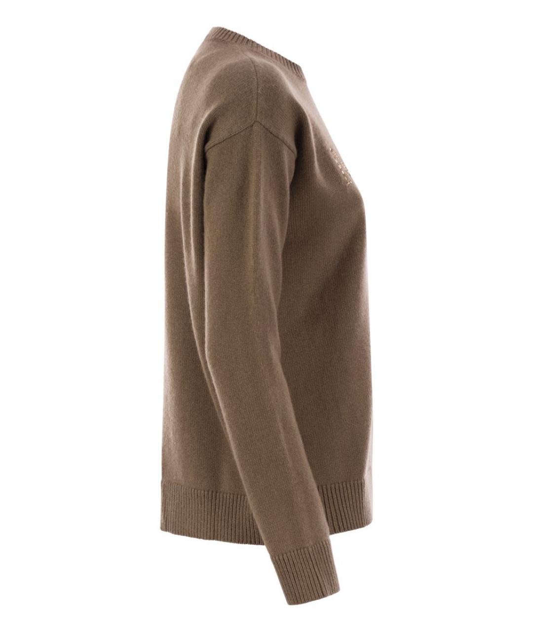 'S MAX MARA Коричневый кашемировый джемпер / свитер, фото 3