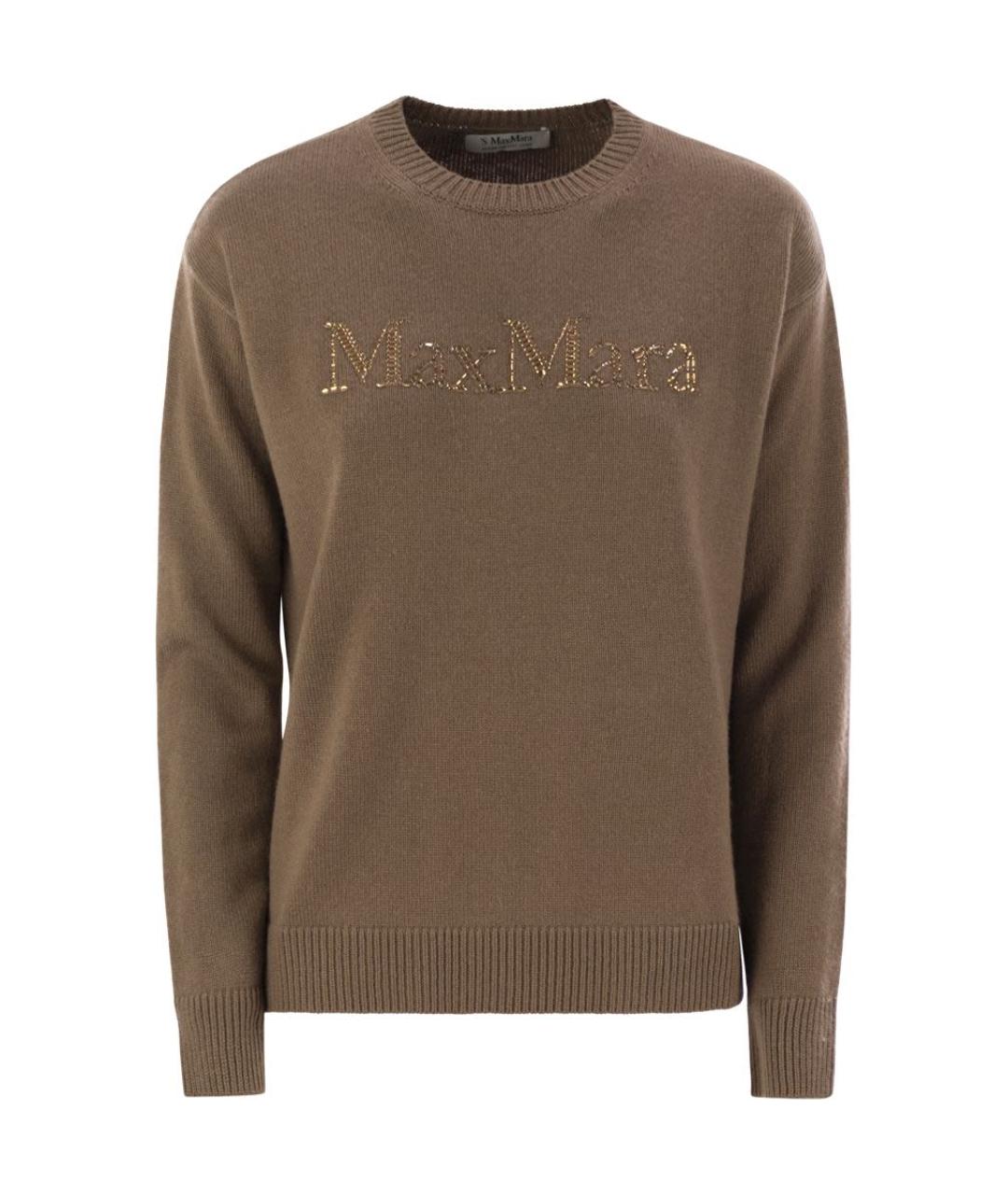 'S MAX MARA Коричневый кашемировый джемпер / свитер, фото 1